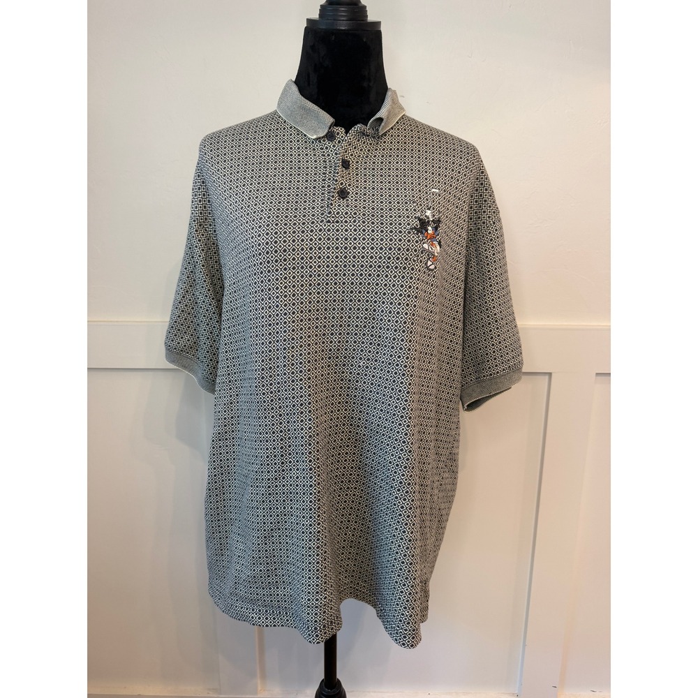 Vintage Warner Bros Studio Store Daffy Duck Polo Shirt Men's L 90s Looney Tunes